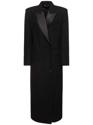 Wool Gabardine Double Breast Long Coat - MAGDA BUTRYM - Modalova