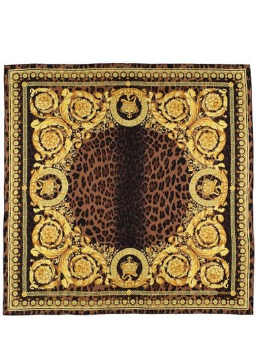 Printed Silk Scarf - VERSACE - Modalova