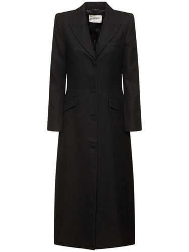 Tailored Wool Blend Twill Long Coat - ROLAND MOURET - Modalova