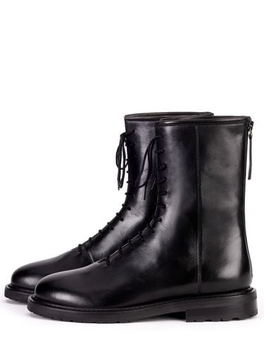 Mm Leather Combat Boots - LEGRES - Modalova