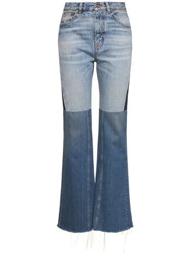 Patchwork Denim Flared Jeans - CHLOÉ - Modalova