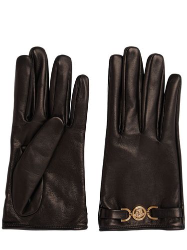 Guantes De Piel - VERSACE - Modalova