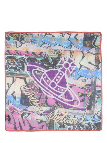 Square Graffiti Silk Bandana - VIVIENNE WESTWOOD - Modalova