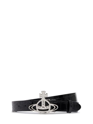 Cm Orb Buckle Leather Belt - VIVIENNE WESTWOOD - Modalova