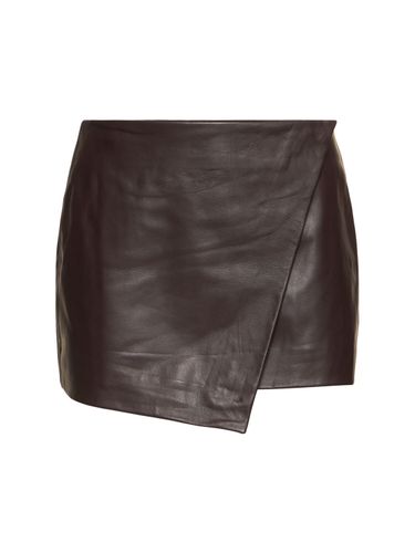 Cleo Leather Mini Wrap Skirt - THE FRANKIE SHOP - Modalova