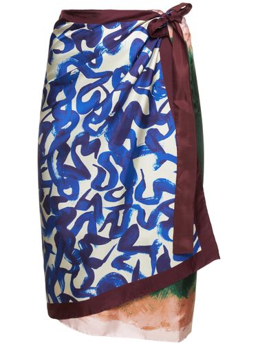 Scarfy Printed Silk Midi Skirt - DRIES VAN NOTEN - Modalova