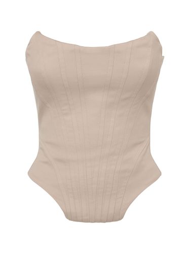 Wool Strapless Bustier Top - GIUSEPPE DI MORABITO - Modalova