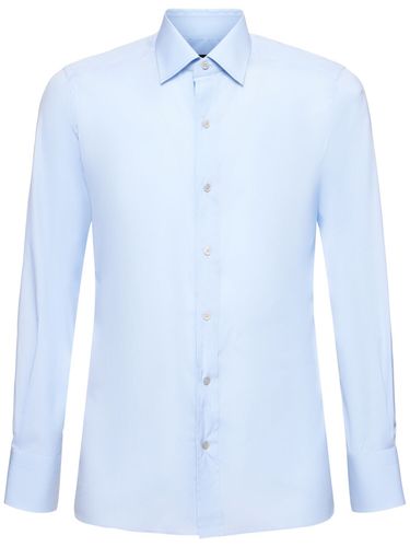 Cotton Poplin Slim Fit Shirt - TOM FORD - Modalova