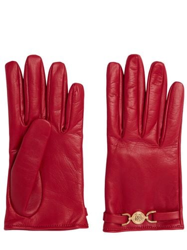 Guantes De Piel - VERSACE - Modalova