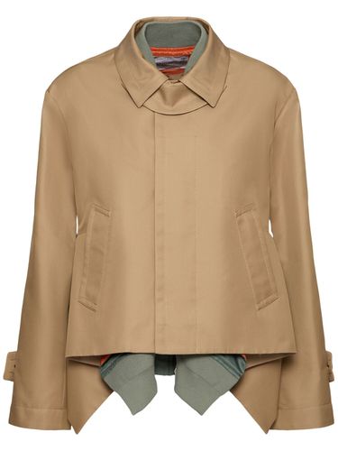 Cotton Gabardine & Nylon Twill Jacket - SACAI - Modalova