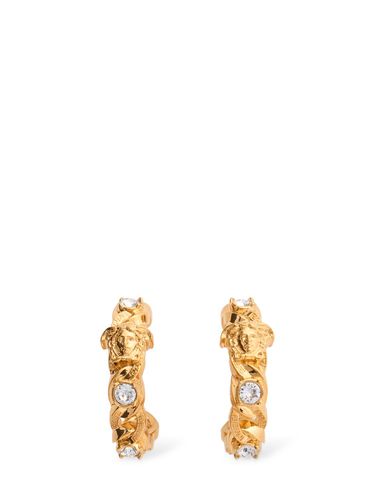 Medusa Chain Hoop Earrings - VERSACE - Modalova