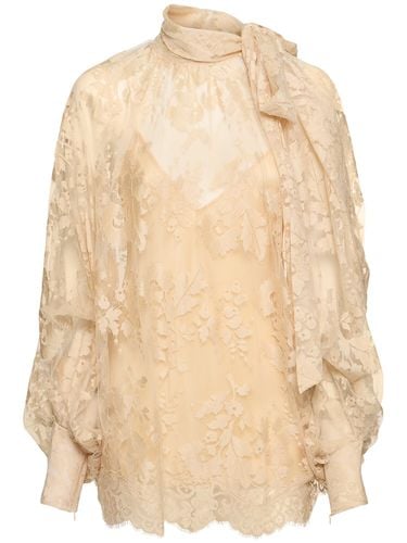 Illustration Cotton Blend Lace Shirt - ZIMMERMANN - Modalova