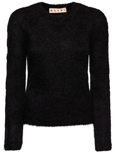 Mohair Blend Crewneck Sweater - MARNI - Modalova