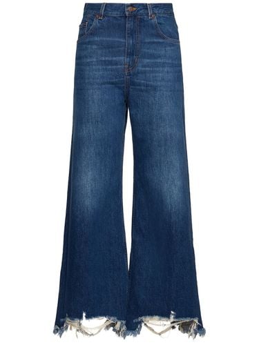 High Rise Cotton Denim Wide Jeans - CHLOÉ - Modalova