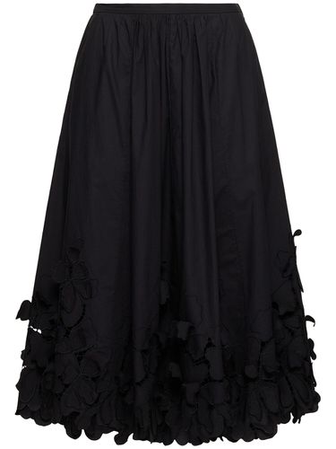 En Fleur Embroidered Poplin Midi Skirt - FORTE_FORTE - Modalova