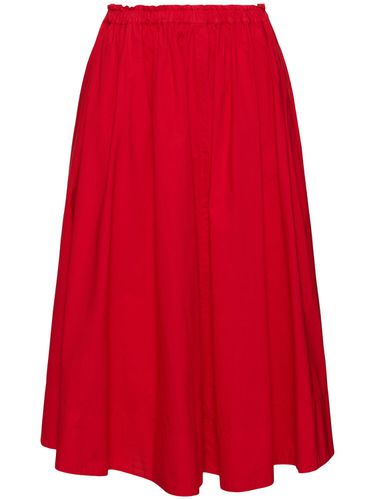 Elastic Waist Poplin Midi Skirt - FORTE_FORTE - Modalova