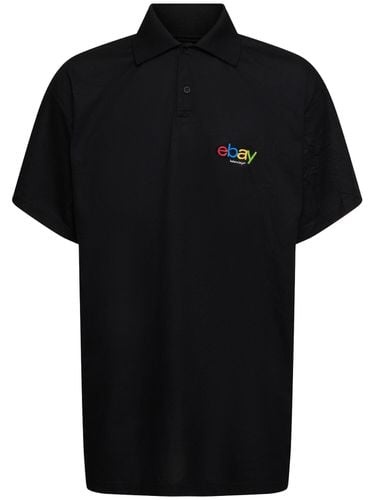 Ebay Cotton Piquet Polo Shirt - BALENCIAGA - Modalova