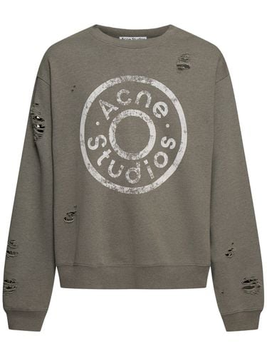 Sweatshirt Mit Button-logo „franziska“ - ACNE STUDIOS - Modalova