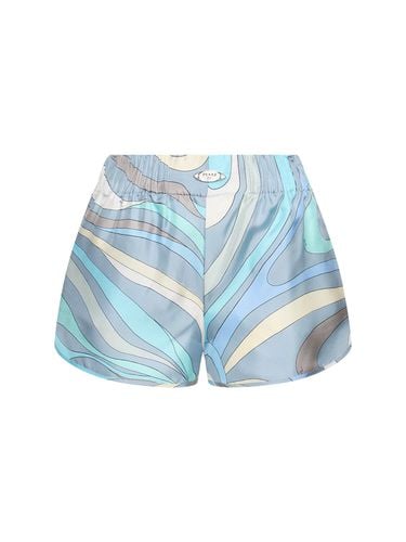 Printed Silk Twill Shorts - PUCCI - Modalova