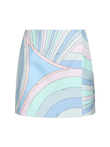 Printed Silk Twill Mini Wrap Skirt - PUCCI - Modalova