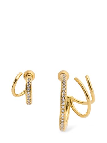 Stellar Mismatched Hoop Earrings - PANCONESI - Modalova