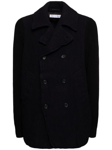 Wool Blend Double Breasted Peacoat - COMME DES GARÇONS SHIRT - Modalova