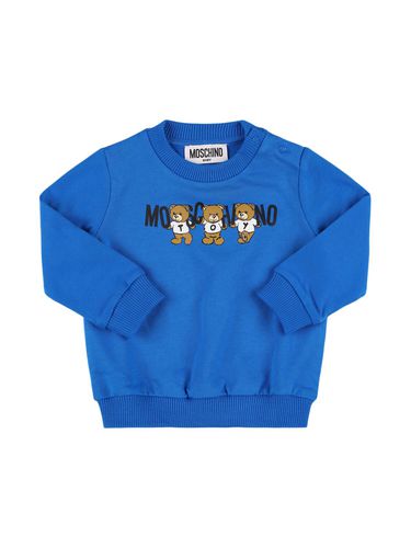 Sudadera De Felpa De Algodón - MOSCHINO - Modalova