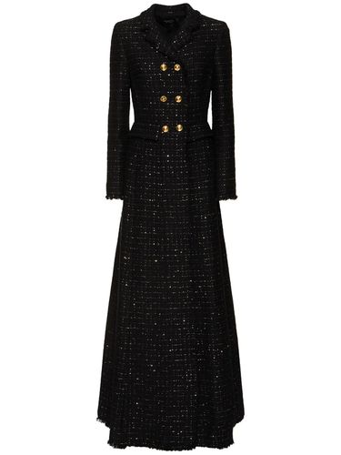 Sequined Bouclé Long Coat - GIAMBATTISTA VALLI - Modalova