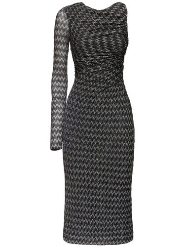 Chevron Lurex One Sleeve Midi Dress - MISSONI - Modalova