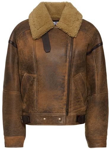 Jacke Aus Leder Und Shearling „lakota“ - ACNE STUDIOS - Modalova