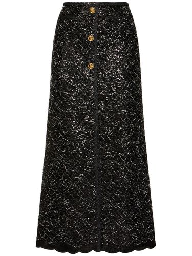 Sequined Tweed Midi Skirt - GIAMBATTISTA VALLI - Modalova