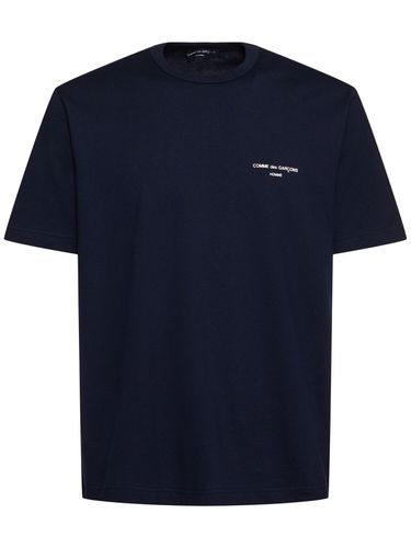 Camiseta De Algodón Estampado Con Logo - COMME DES GARÇONS HOMME - Modalova