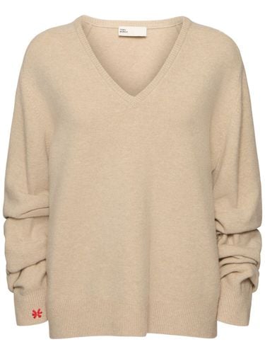 Wool Blend V-neck Sweater - TORY BURCH - Modalova