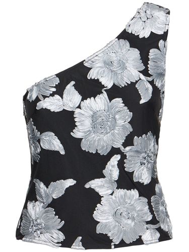 Flower Mesh One Shoulder Top - ROTATE - Modalova