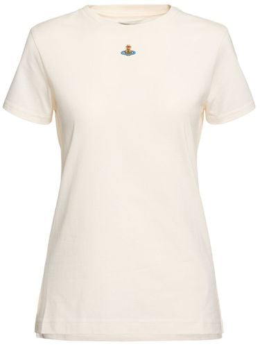 Orb Logo Cotton Jersey T-shirt - VIVIENNE WESTWOOD - Modalova