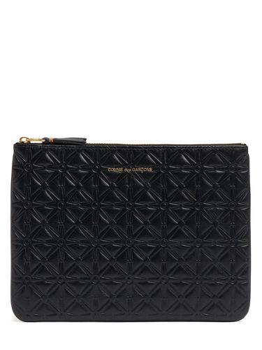 Classic Embossed Leather Wallet - COMME DES GARÇONS WALLET - Modalova