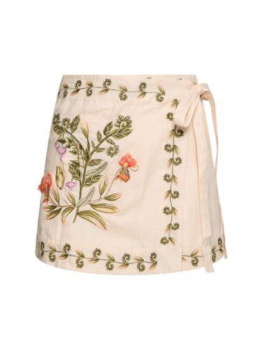 Luna Linen Mini Skirt - AGUA BY AGUA BENDITA - Modalova