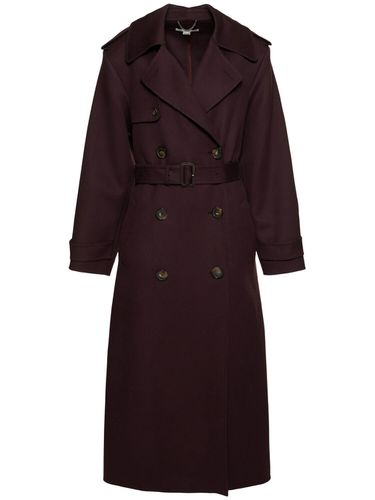 Abrigo Trench Largo De Lana - STELLA MCCARTNEY - Modalova