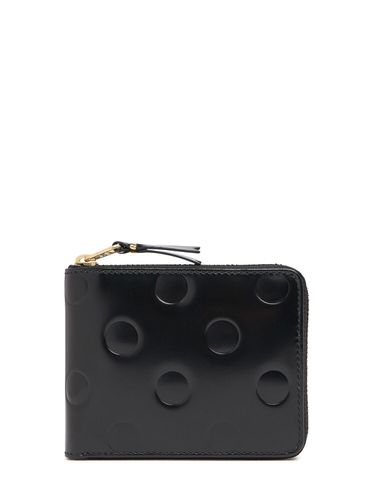 Dot Embossed Leather Zip Wallet - COMME DES GARÇONS WALLET - Modalova