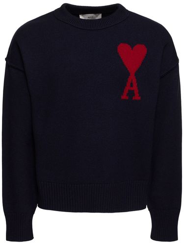 Adc Virgin Wool Crewneck Sweater - AMI PARIS - Modalova