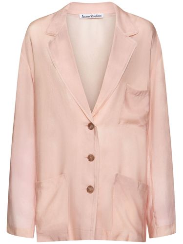 Shiny Cupro Twill Pajama Jacket - ACNE STUDIOS - Modalova