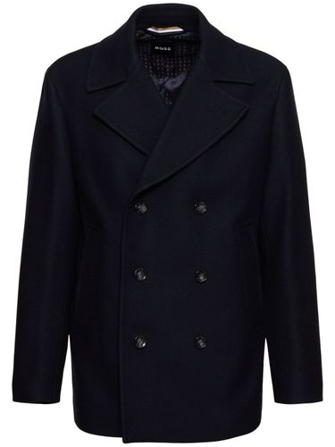 Clay Double Breast Wool Blend Peacoat - BOSS - Modalova