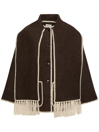 Embroidered Wool Scarf Jacket - TOTEME - Modalova