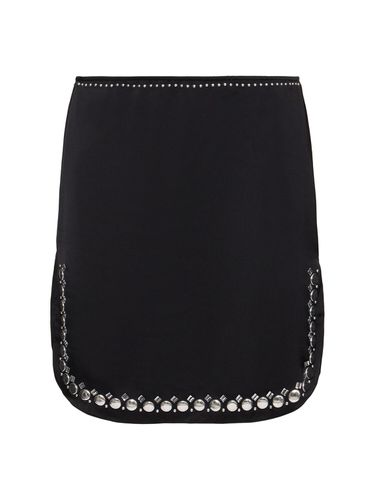 Embellished Double Satin Skirt - RABANNE - Modalova