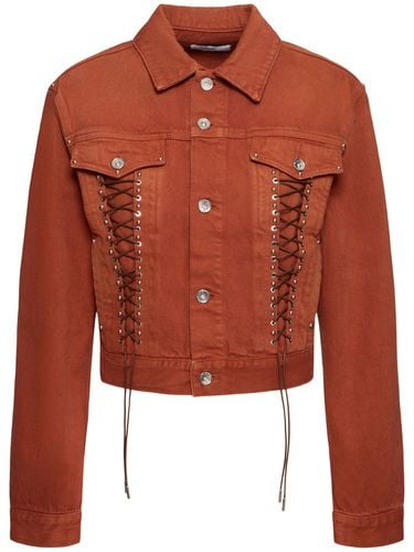 Cotton Denim Jacket W/ Laces - RABANNE - Modalova