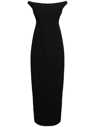 Curved Off-the-shoulder Crepe Long Dress - TOTEME - Modalova