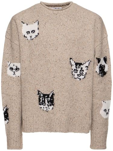 Strickpullover Mit Katzenjacquard „kuelu“ - ACNE STUDIOS - Modalova