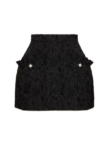 Woven Jacquard Mini Skirt - LE FAME - Modalova