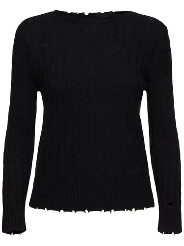 Shrunken Cashmere Blend Cable Cardigan - MARC JACOBS - Modalova