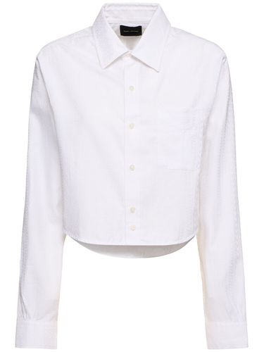 Camicia Cropped In Popeline Di Cotone Monogram - MARC JACOBS - Modalova